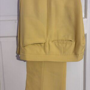 Sans A Belt Jaymar Slack Men's Vintage 70's Yellow Trousers